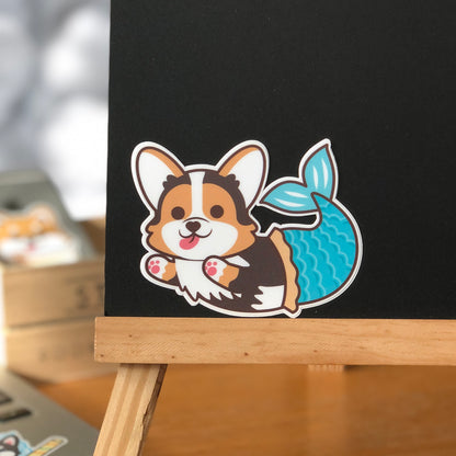 Corgi Stickers-Mermaid 哥基貼紙-美人魚
