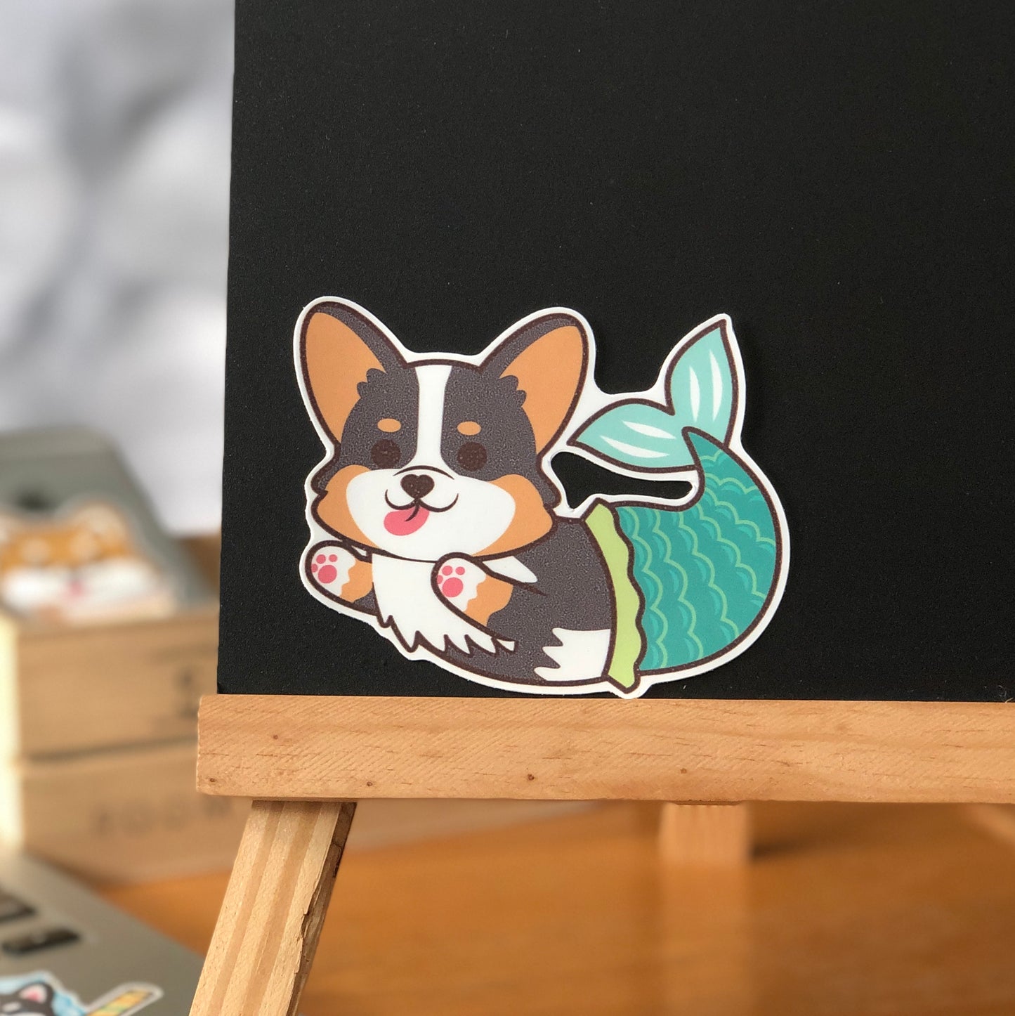 Corgi Stickers-Mermaid 哥基貼紙-美人魚