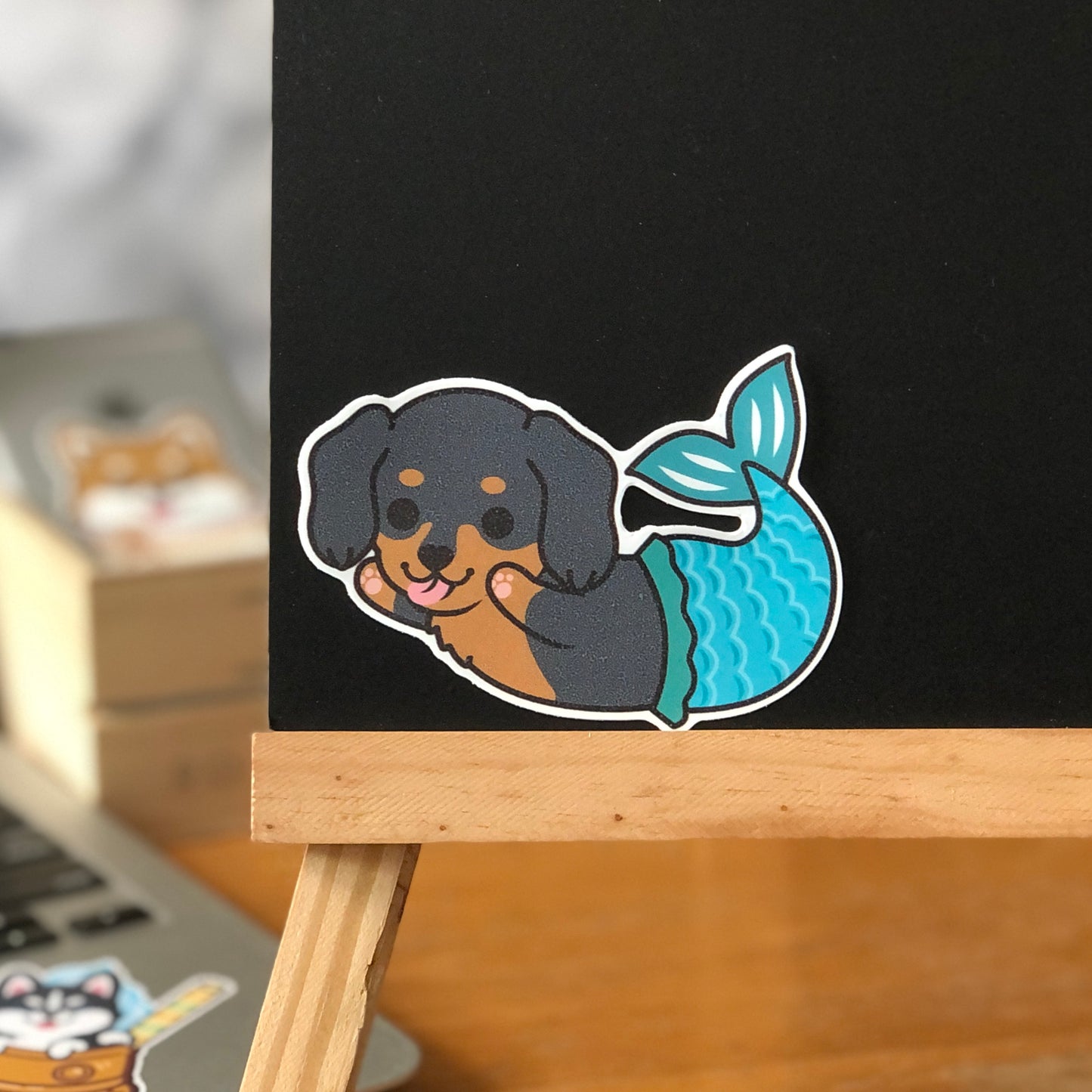 Dachshund Stickers-Mermaid 臘腸狗貼紙-美人魚