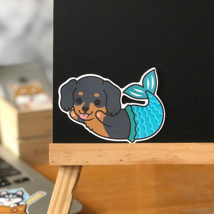 Dachshund Stickers-Mermaid 臘腸狗貼紙-美人魚