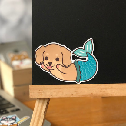 Dachshund Stickers-Mermaid 臘腸狗貼紙-美人魚