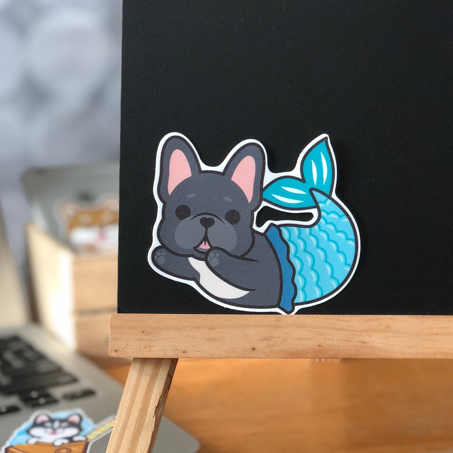Frenchie Stickers-Mermaid 法鬥貼紙-美人魚