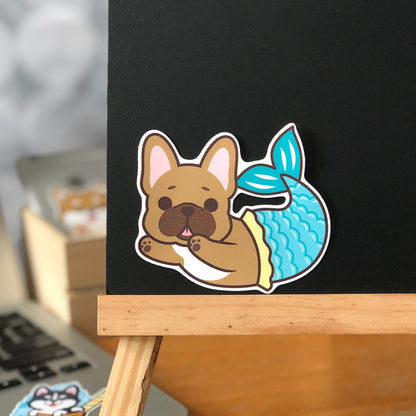 Frenchie Stickers-Mermaid 法鬥貼紙-美人魚