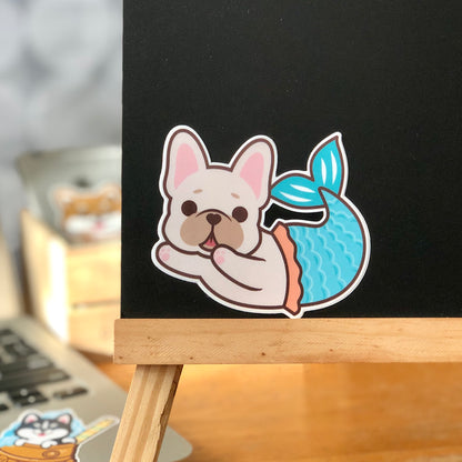 Frenchie Stickers-Mermaid 法鬥貼紙-美人魚