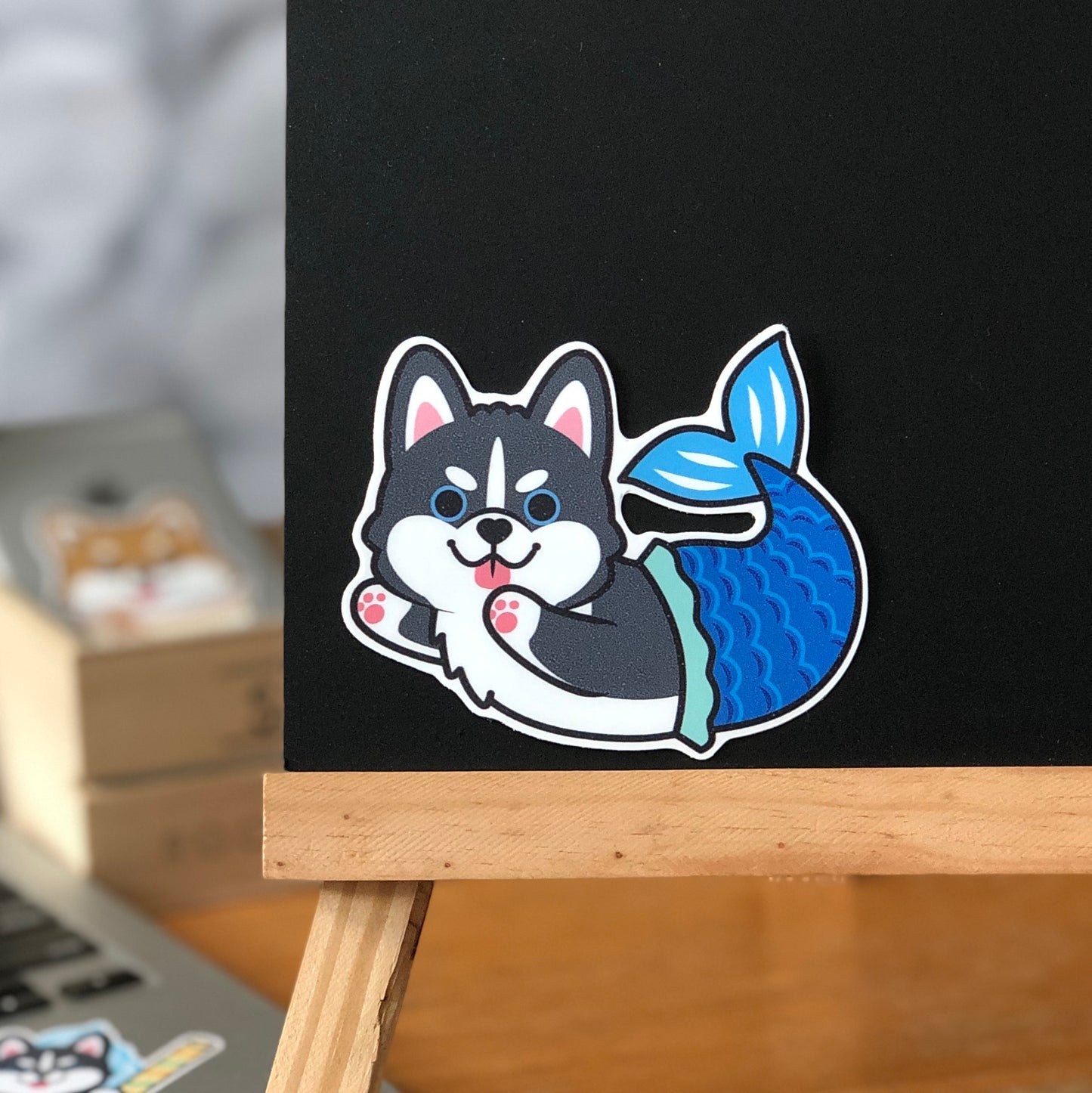 Husky Stickers-Mermaid 雪橇狗貼紙-美人魚