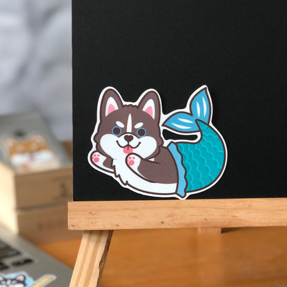 Husky Stickers-Mermaid 雪橇狗貼紙-美人魚