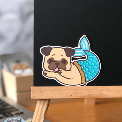 Pug Stickers-Mermaid 八哥貼紙-美人魚