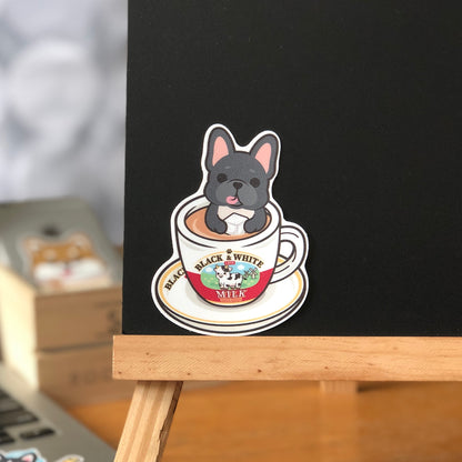 Frenchie Stickers-HK Milk Tea 法鬥貼紙-港式奶茶