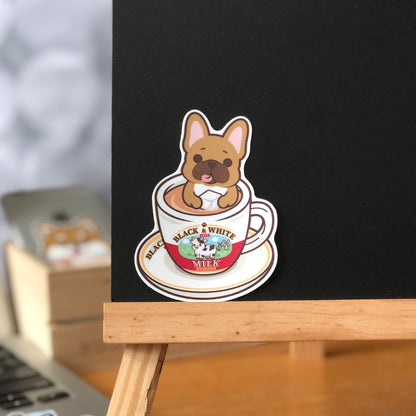 Frenchie Stickers-HK Milk Tea 法鬥貼紙-港式奶茶