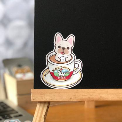 Frenchie Stickers-HK Milk Tea 法鬥貼紙-港式奶茶