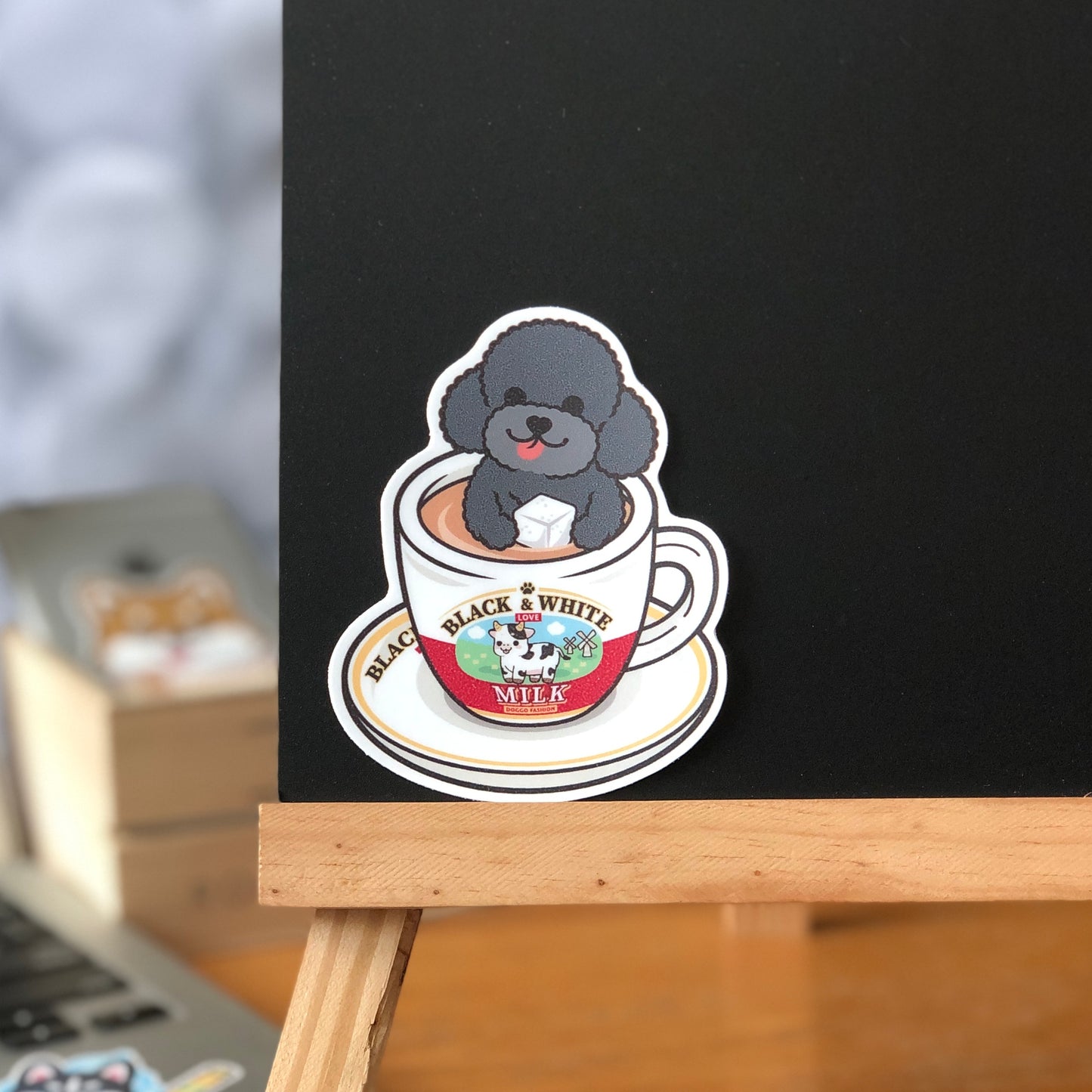Poodle Stickers-HK Milk Tea 貴婦狗貼紙-港式奶茶