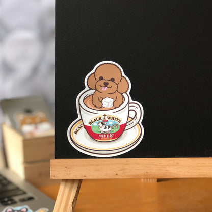 Poodle Stickers-HK Milk Tea 貴婦狗貼紙-港式奶茶