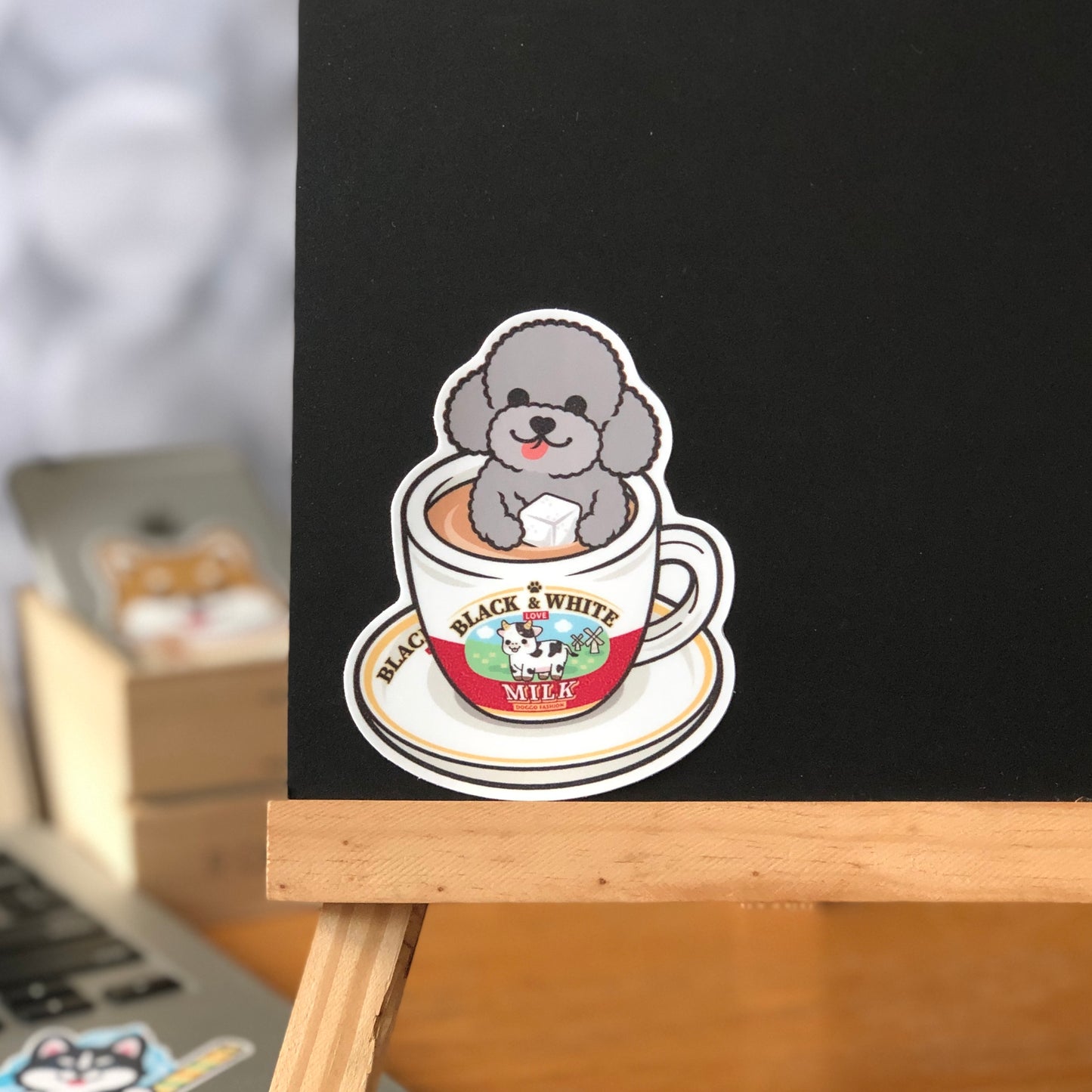 Poodle Stickers-HK Milk Tea 貴婦狗貼紙-港式奶茶