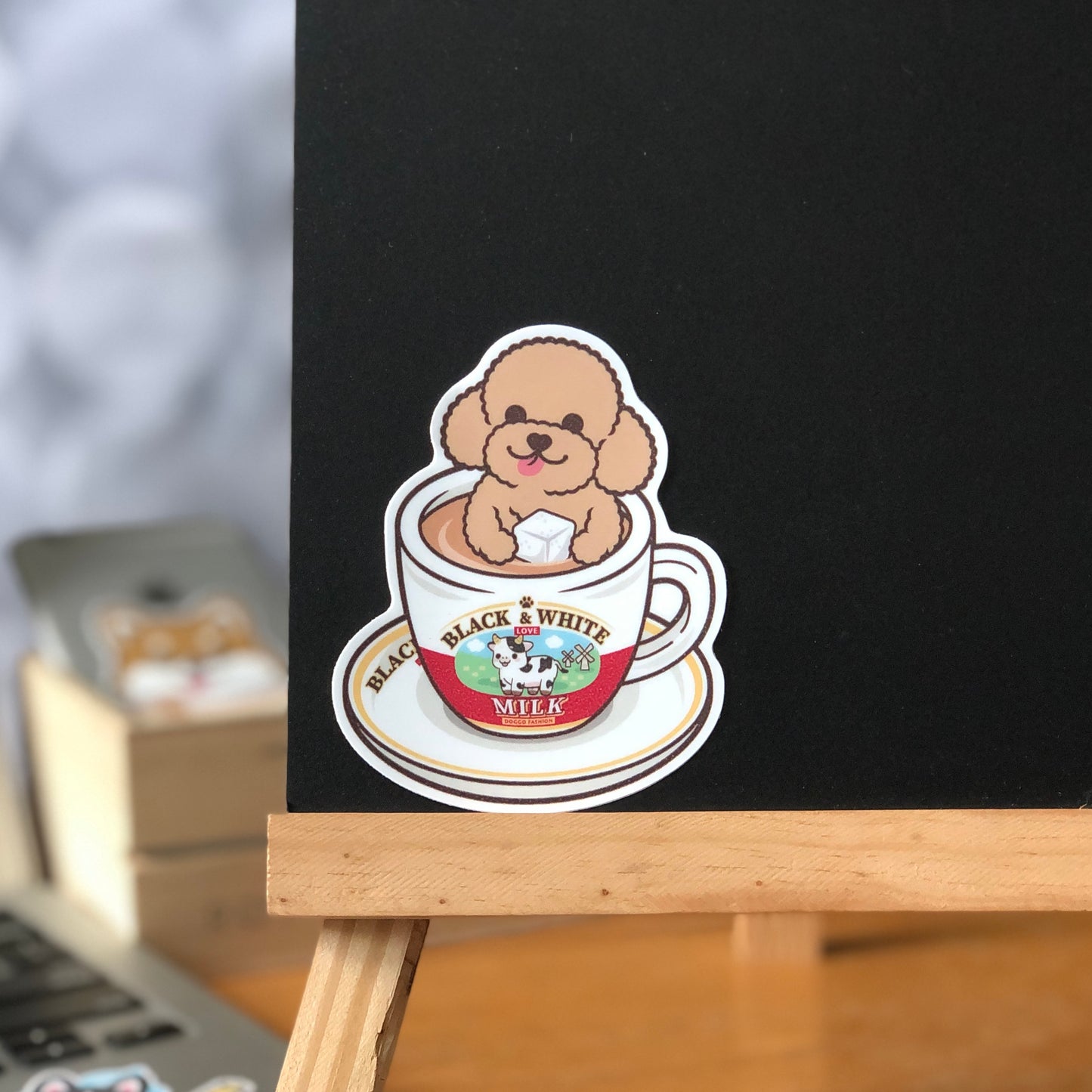 Poodle Stickers-HK Milk Tea 貴婦狗貼紙-港式奶茶