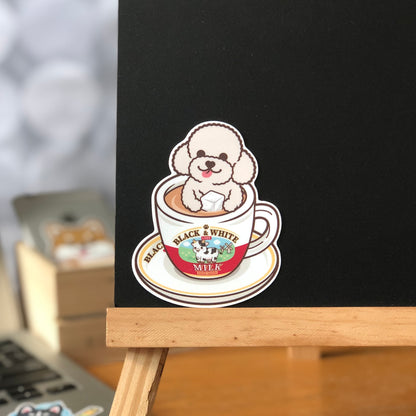 Poodle Stickers-HK Milk Tea 貴婦狗貼紙-港式奶茶