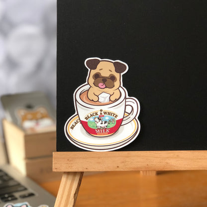 Pug Stickers-HK Milk Tea 八哥貼紙-港式奶茶