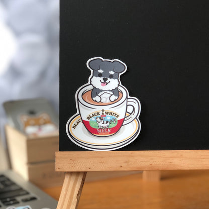 Schnauzer Stickers-HK Milk Tea 史納莎貼紙-港式奶茶