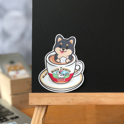 Shiba Stickers-HK Milk Tea 柴犬貼紙-港式奶茶