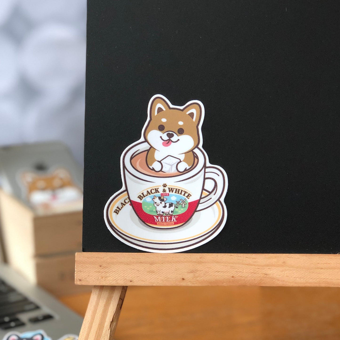 Shiba Stickers-HK Milk Tea 柴犬貼紙-港式奶茶