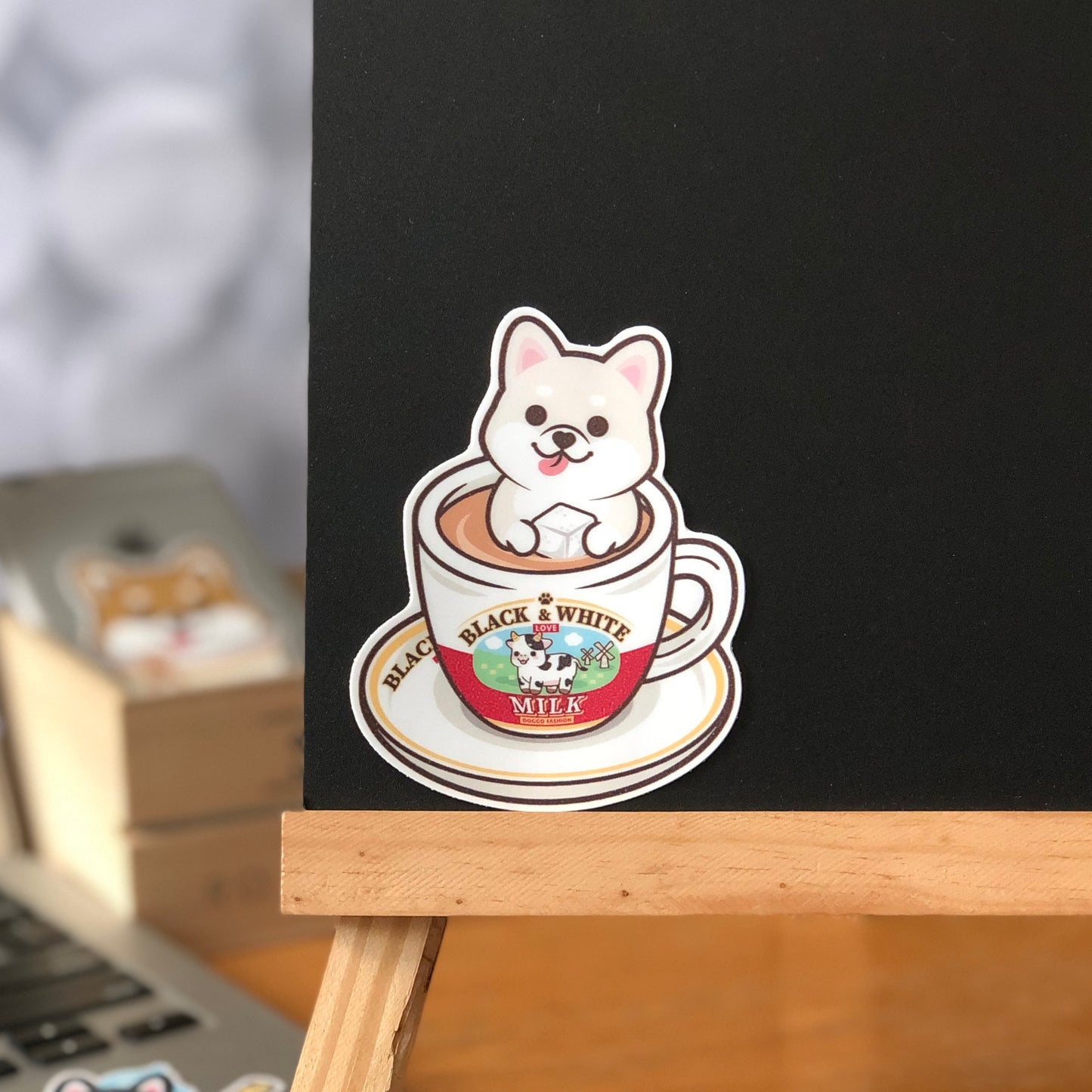 Shiba Stickers-HK Milk Tea 柴犬貼紙-港式奶茶