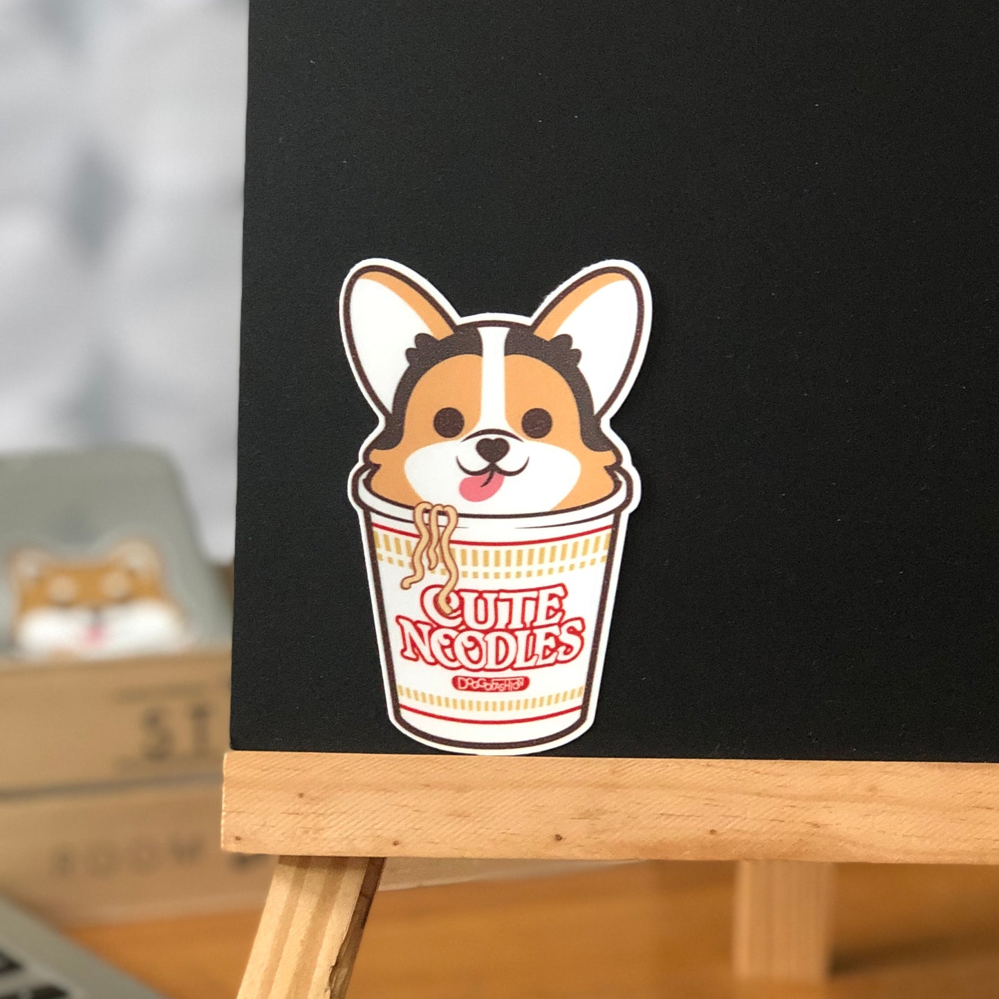 Corgi Stickers-Cup Noodle 哥基貼紙-杯麵