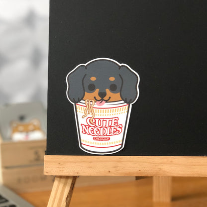 Dachshund Stickers-Cup Noodle 臘腸狗貼紙-杯麵
