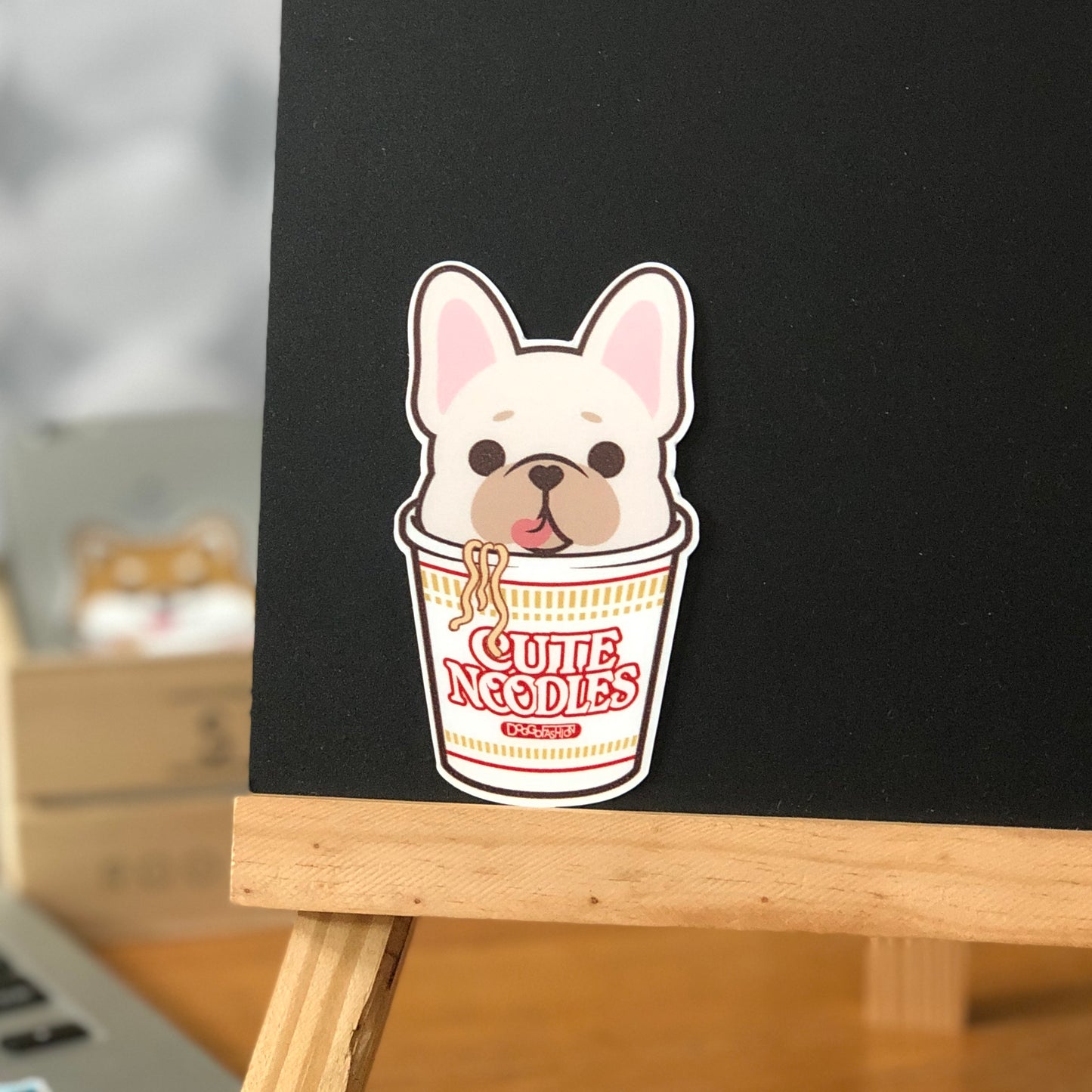 Frenchie Stickers-Cup Noodle 法鬥貼紙-杯麵