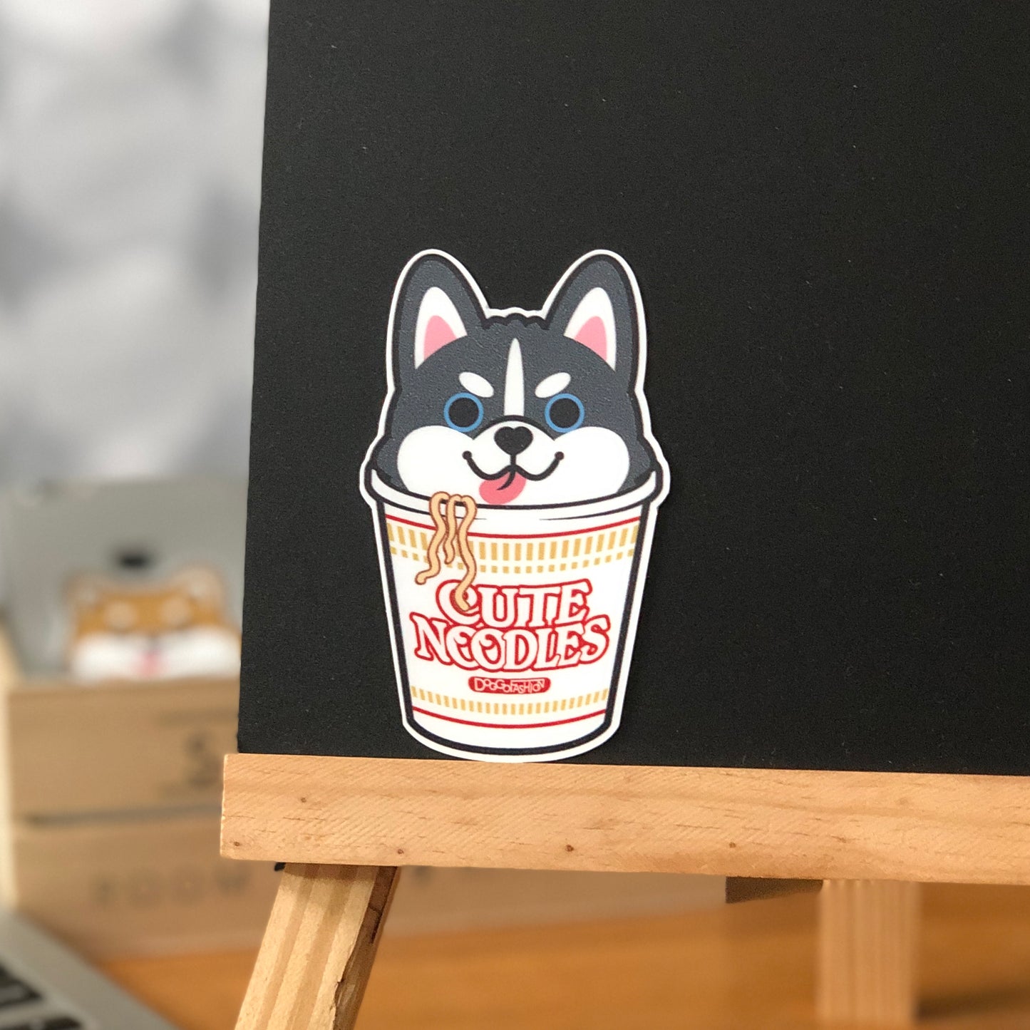 Husky Stickers-Cup Noodle 雪橇狗貼紙-杯麵
