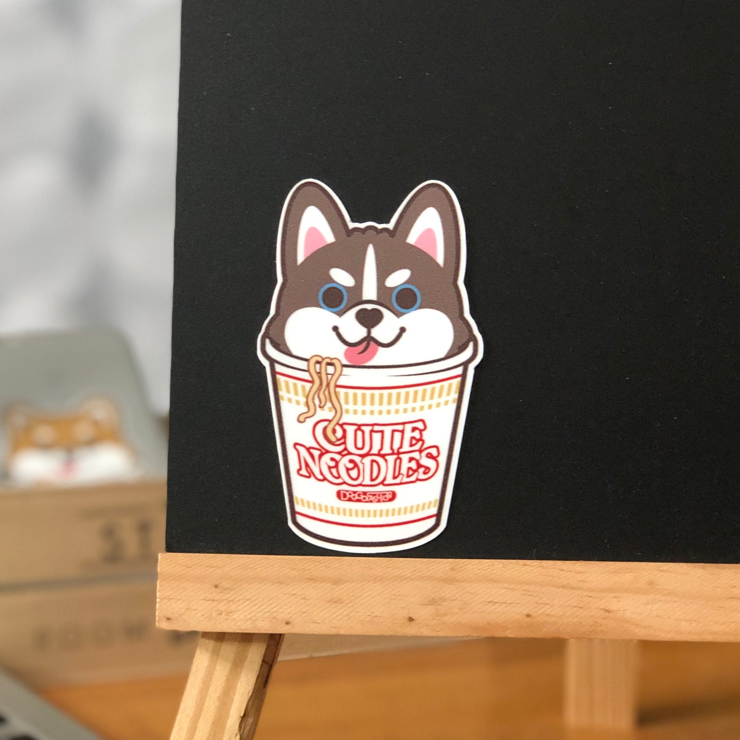 Husky Stickers-Cup Noodle 雪橇狗貼紙-杯麵