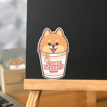 Pomeranian Stickers-Cup Noodle 松鼠狗貼紙-杯麵