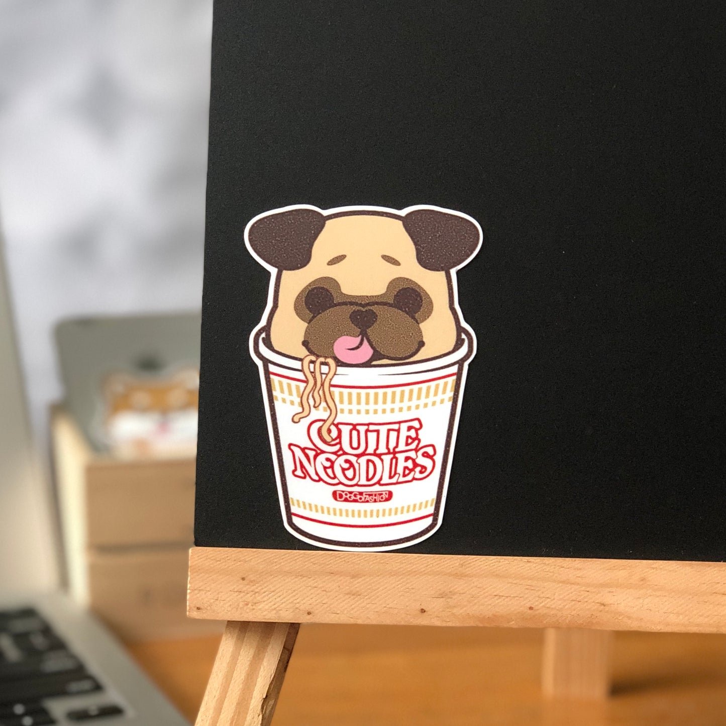 Pug Stickers-Cup Noodle 八哥貼紙-杯麵