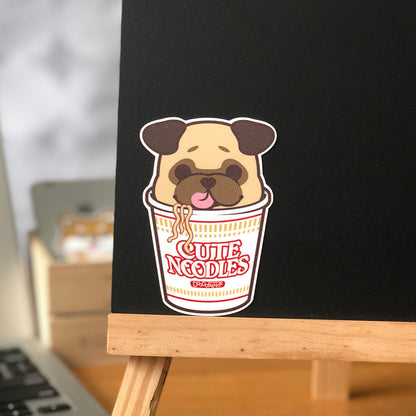 Pug Stickers-Cup Noodle 八哥貼紙-杯麵