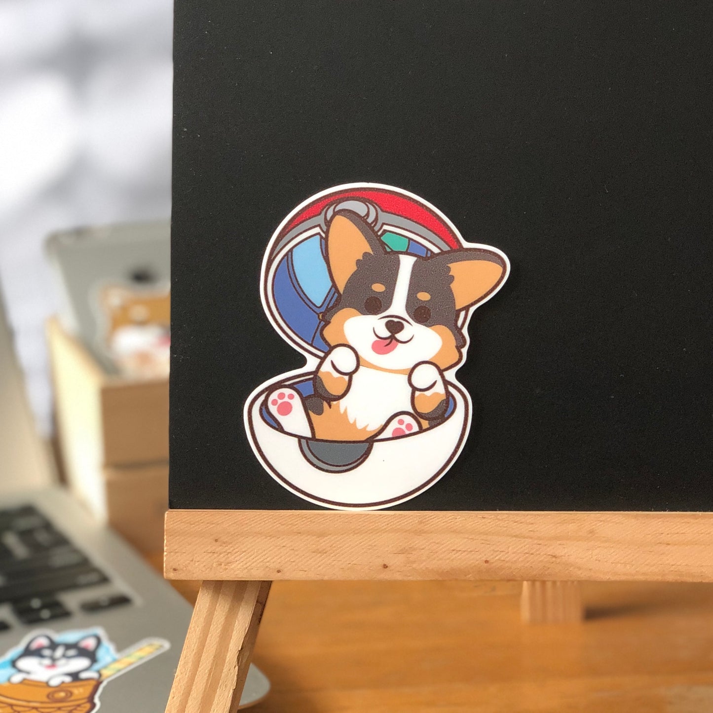 Corgi Stickers-Pokeball 哥基貼紙-精靈球