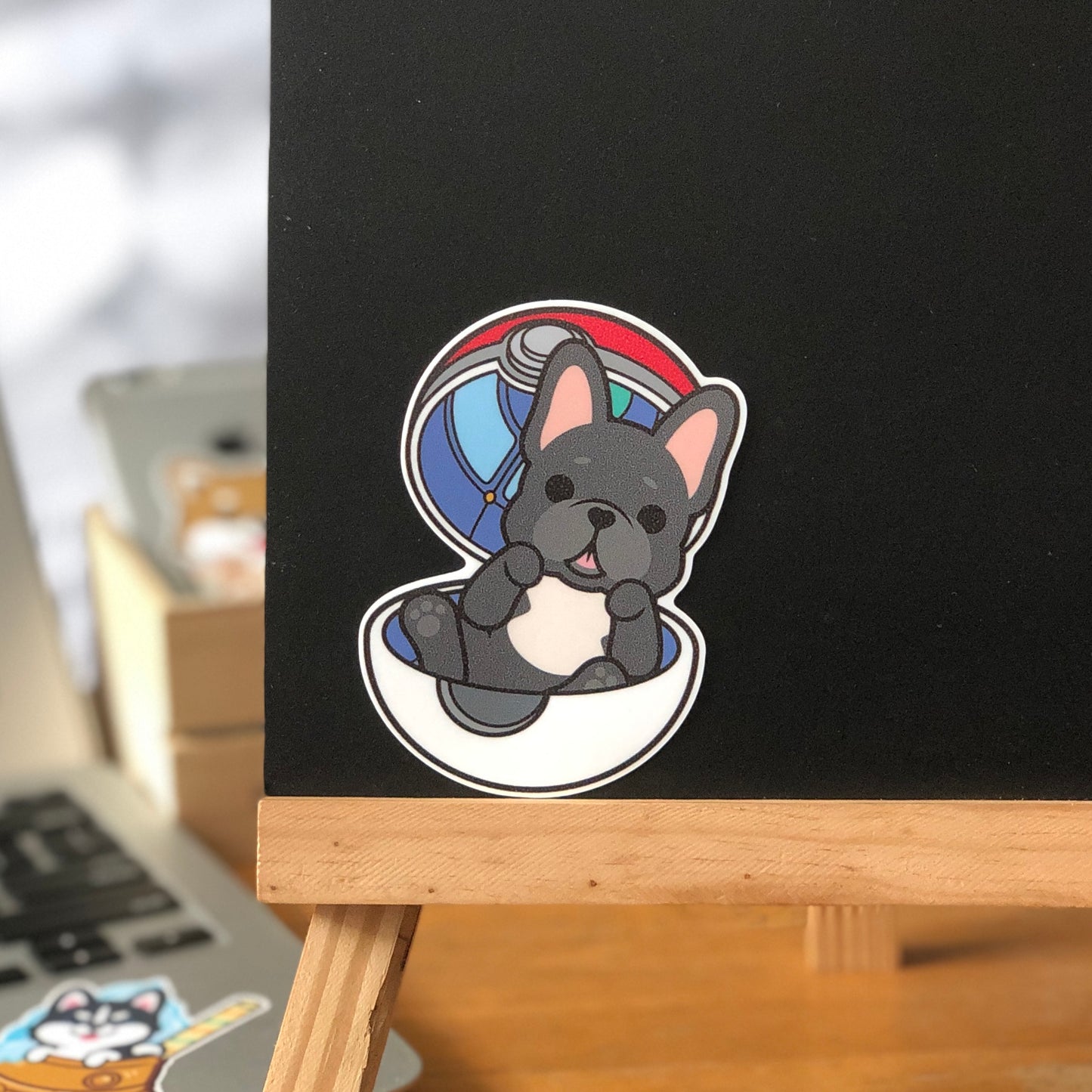 Frenchie Stickers-Pokeball 法鬥貼紙-精靈球