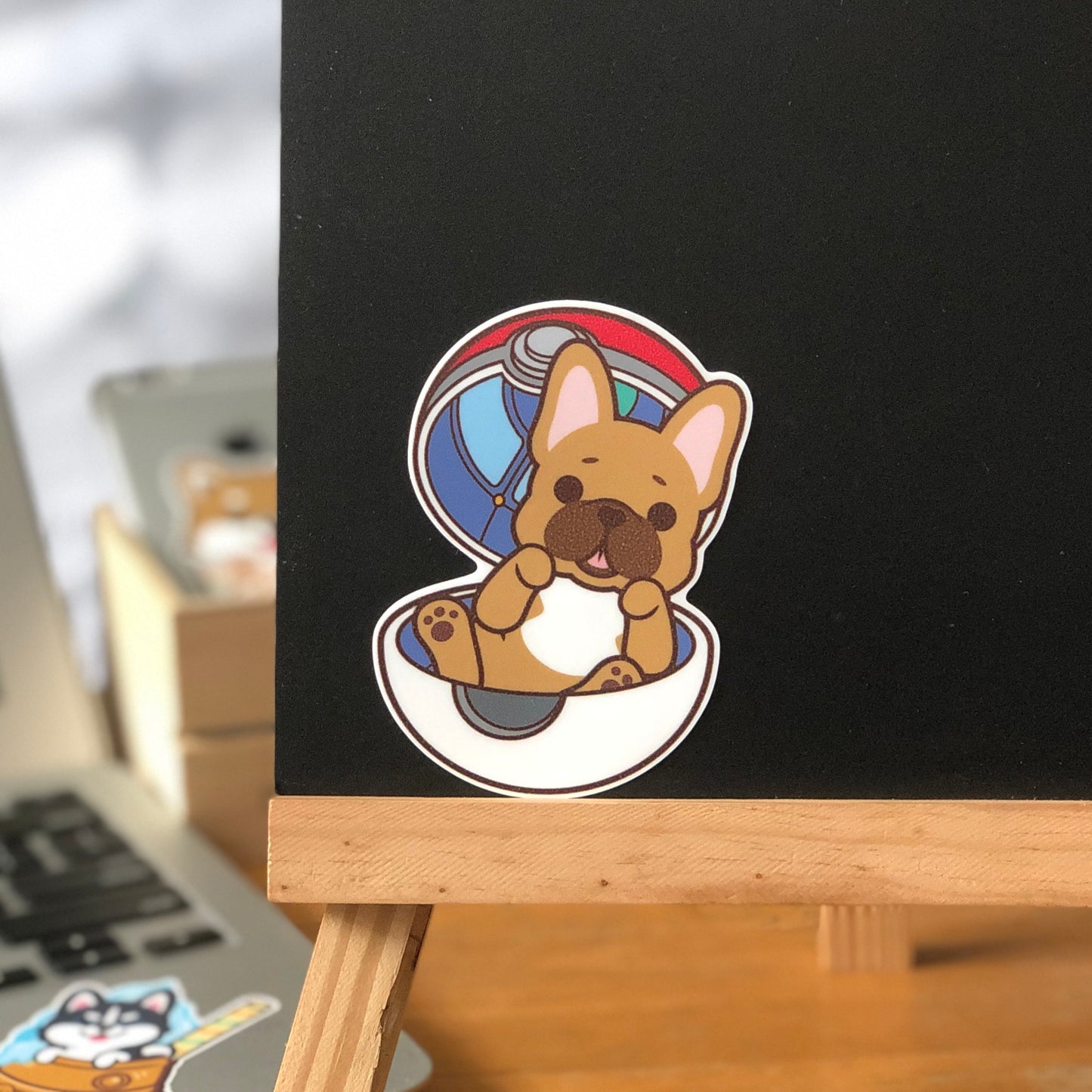 Frenchie Stickers-Pokeball 法鬥貼紙-精靈球
