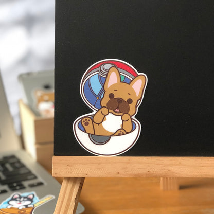 Frenchie Stickers-Pokeball 法鬥貼紙-精靈球