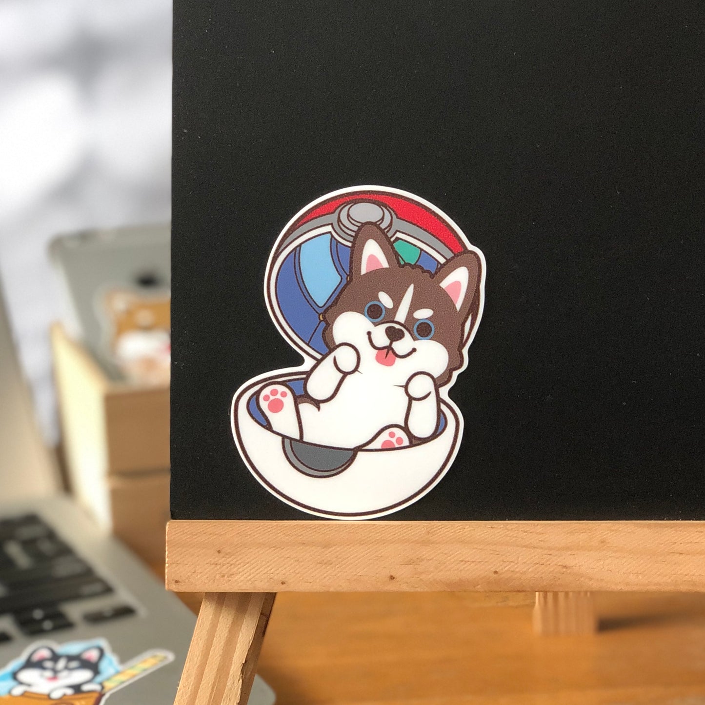 Husky Stickers-Pokeball 雪橇狗貼紙-精靈球