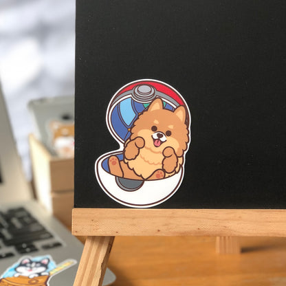 Pomeranian Stickers-Pokeball 松鼠狗貼紙-精靈球