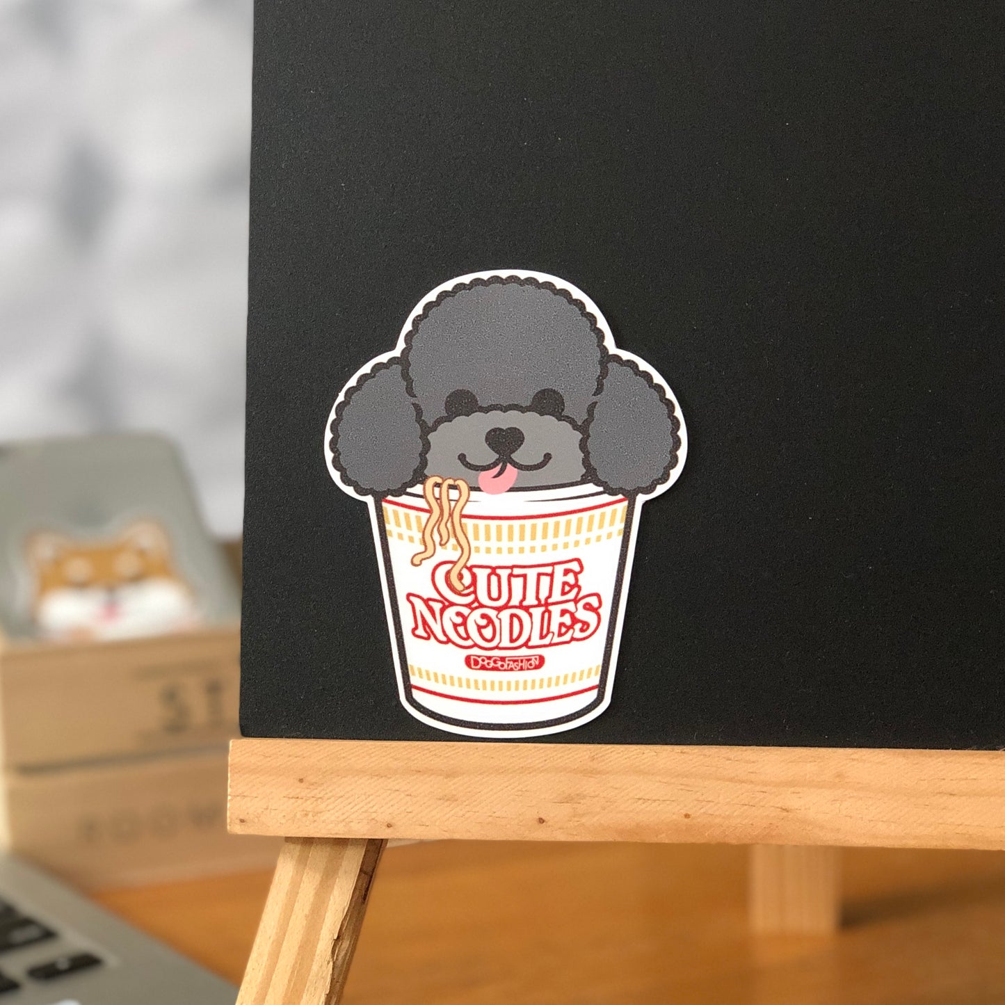 Poodle Stickers-Cup Noodle 貴婦狗貼紙-杯麵