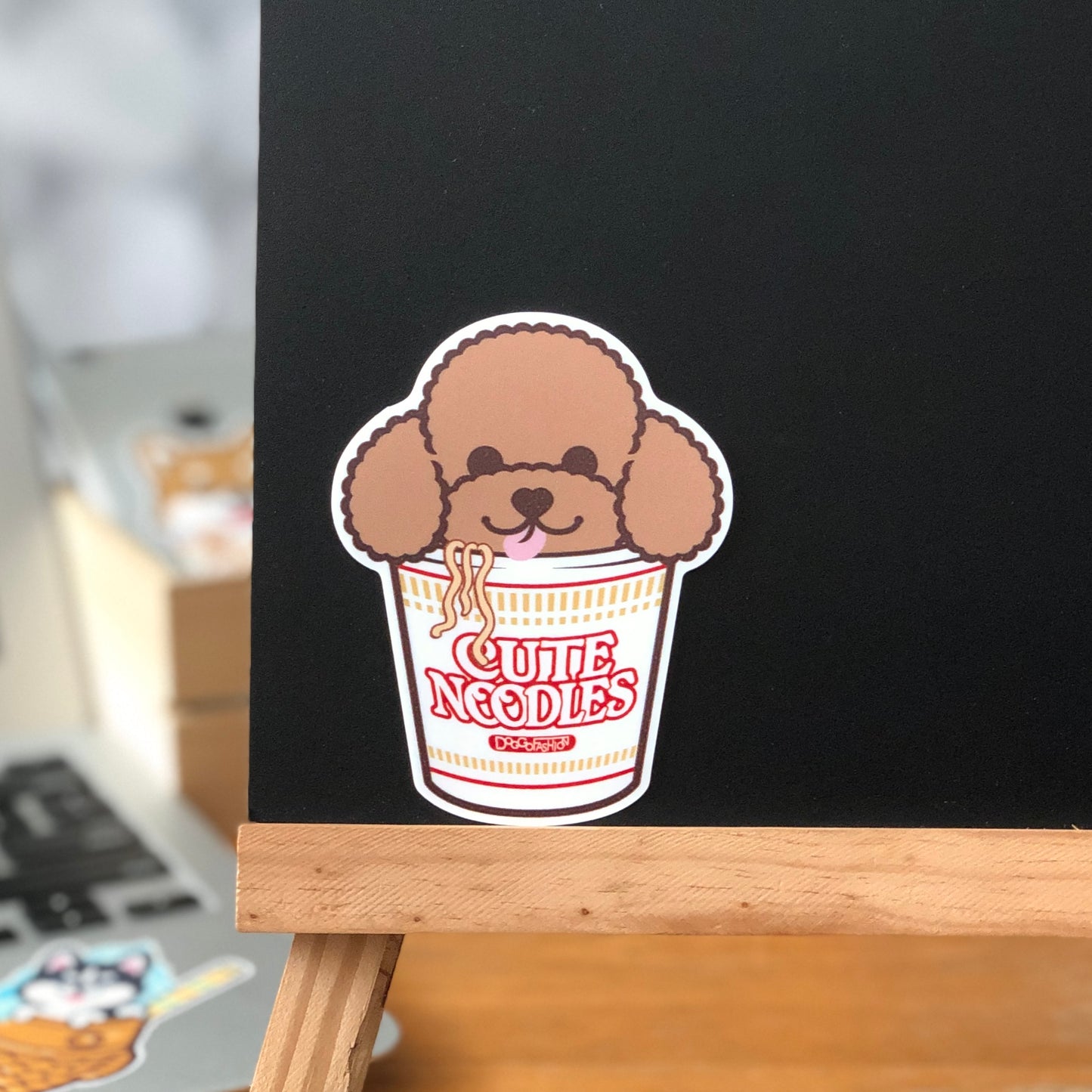 Poodle Stickers-Cup Noodle 貴婦狗貼紙-杯麵