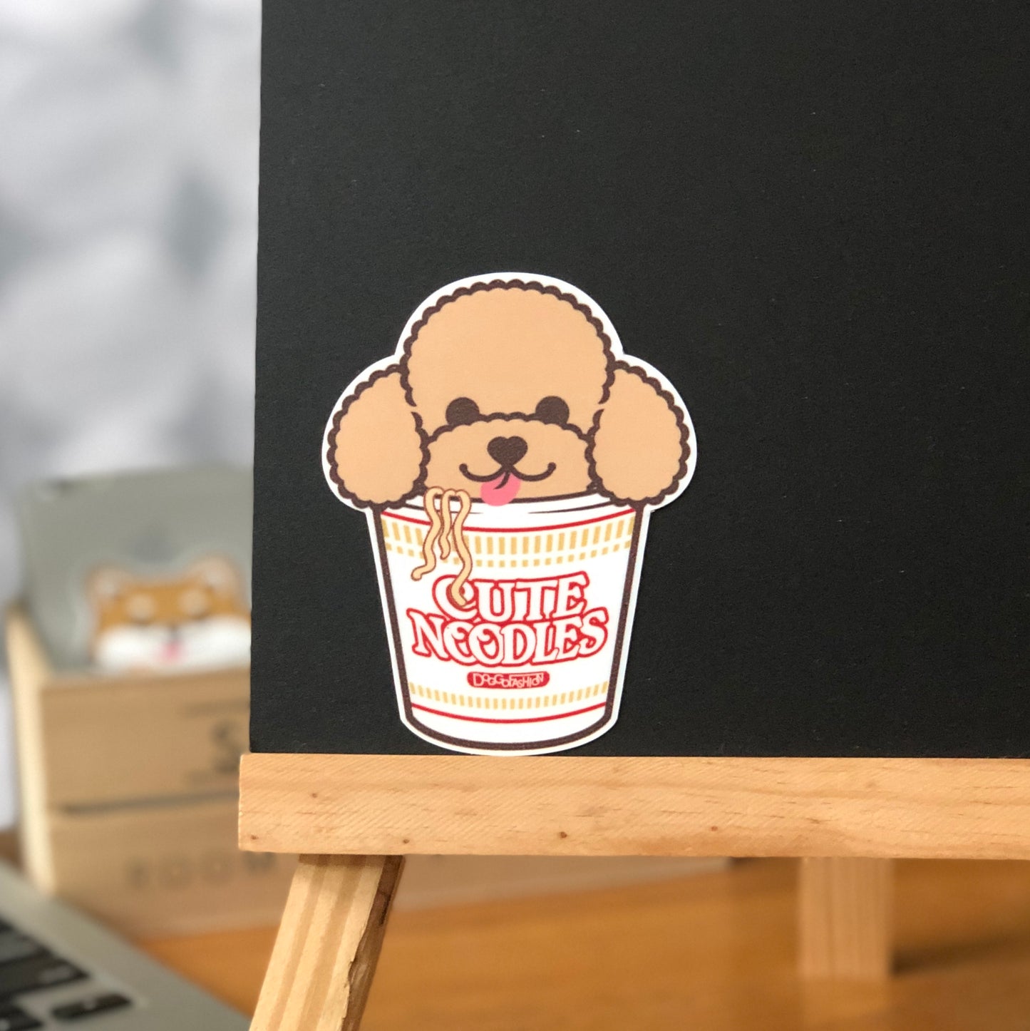 Poodle Stickers-Cup Noodle 貴婦狗貼紙-杯麵