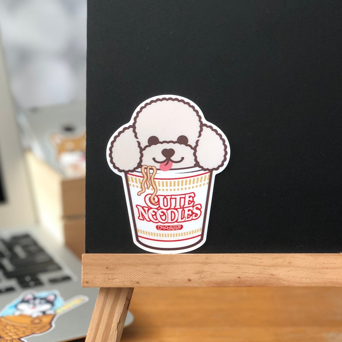 Poodle Stickers-Cup Noodle 貴婦狗貼紙-杯麵