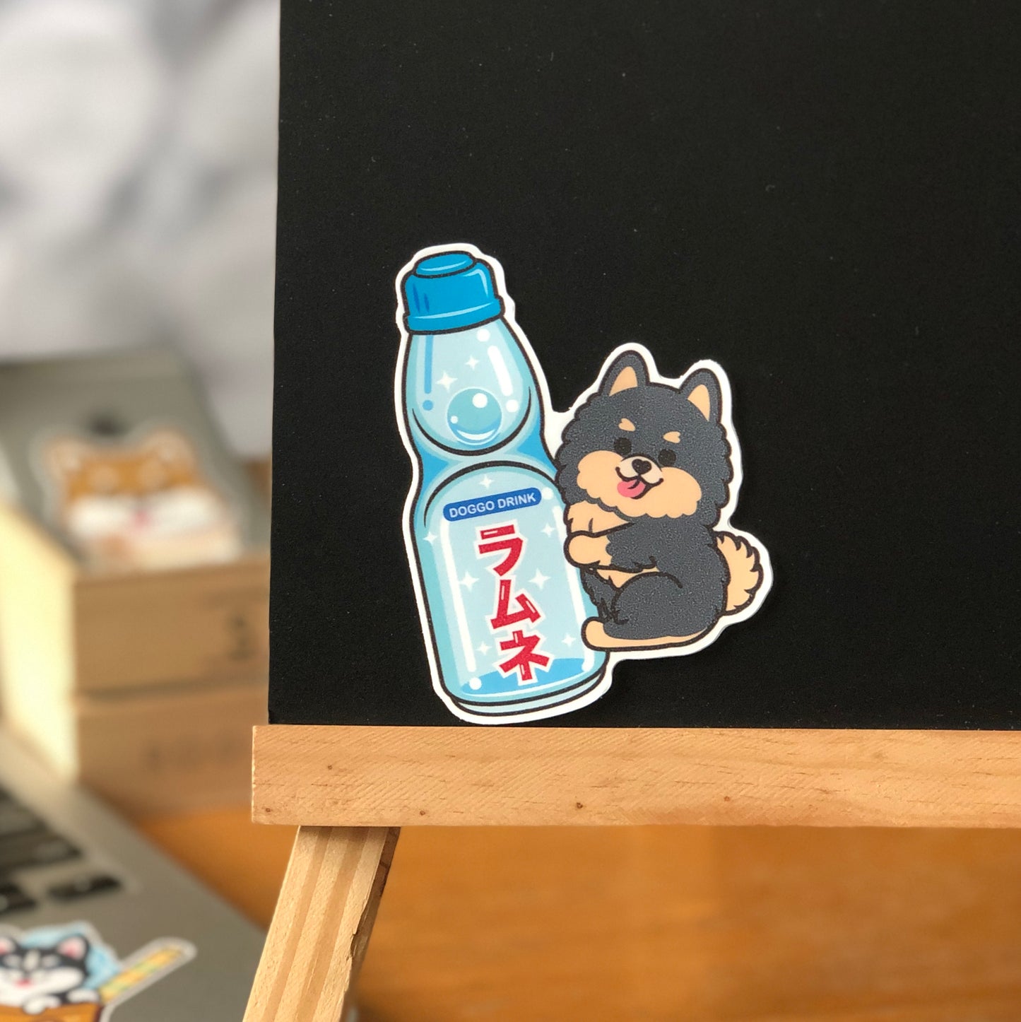 Pomeranian Stickers-Ramune 松鼠狗貼紙-波子汽水
