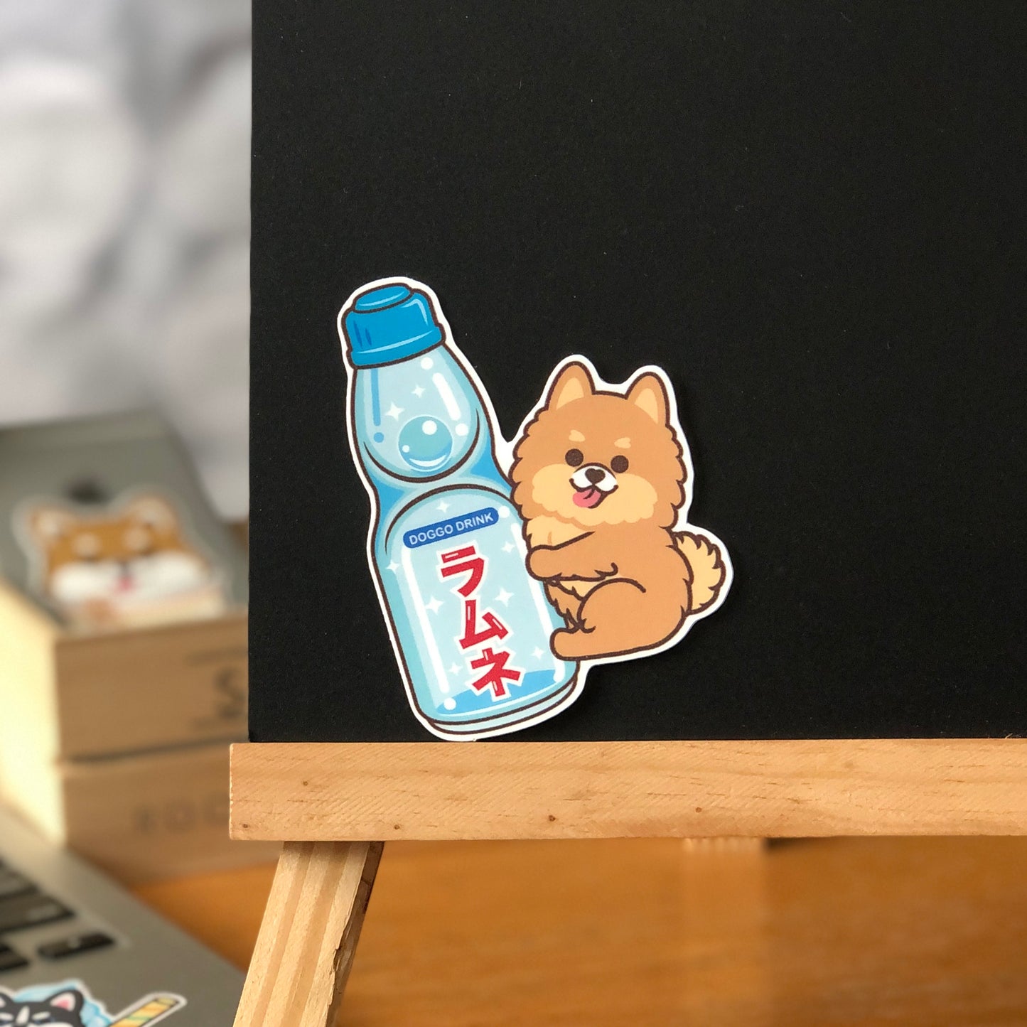 Pomeranian Stickers-Ramune 松鼠狗貼紙-波子汽水