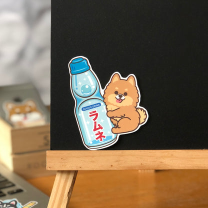 Pomeranian Stickers-Ramune 松鼠狗貼紙-波子汽水