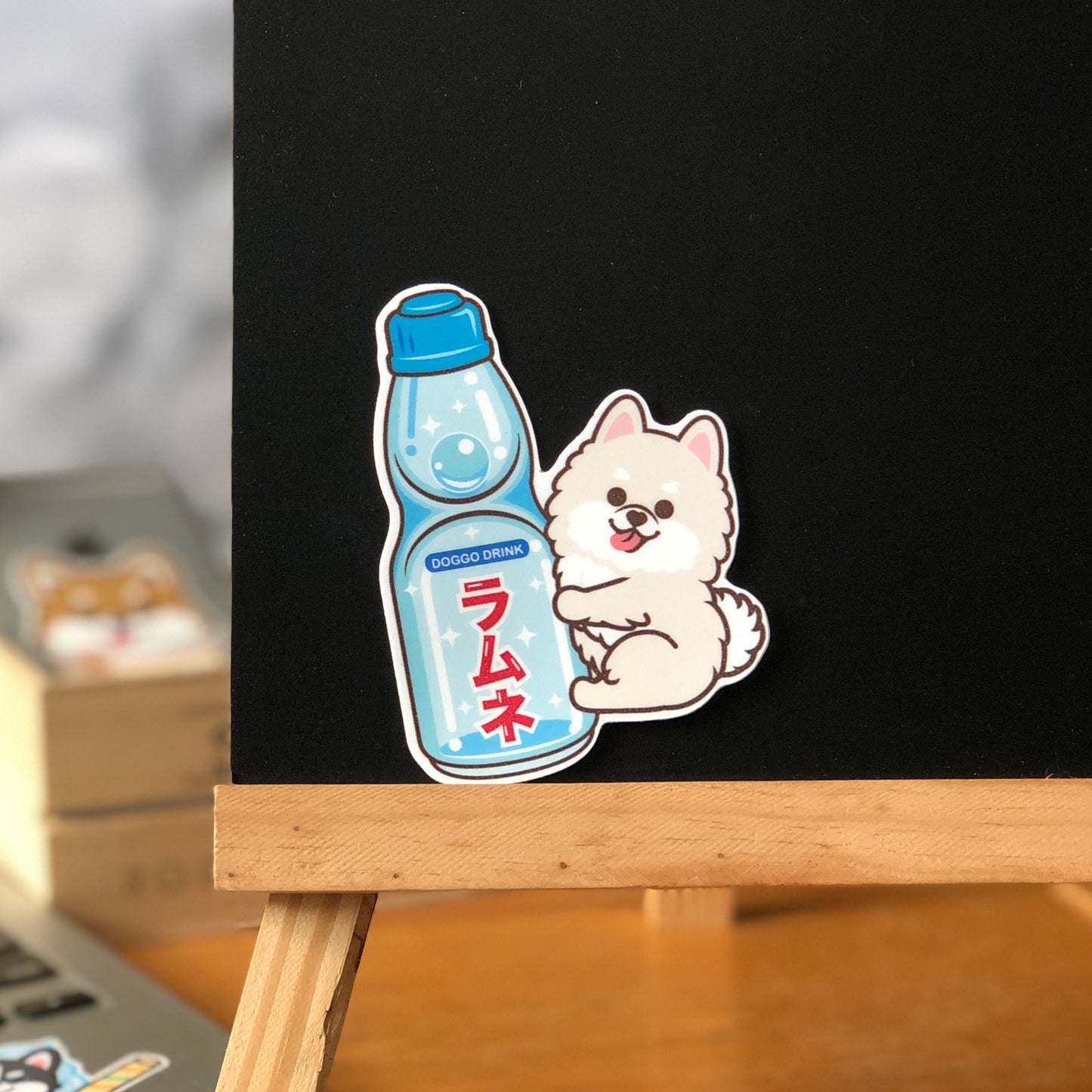 Pomeranian Stickers-Ramune 松鼠狗貼紙-波子汽水