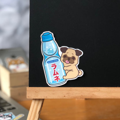 Pug Stickers-Ramune 八哥貼紙-波子汽水