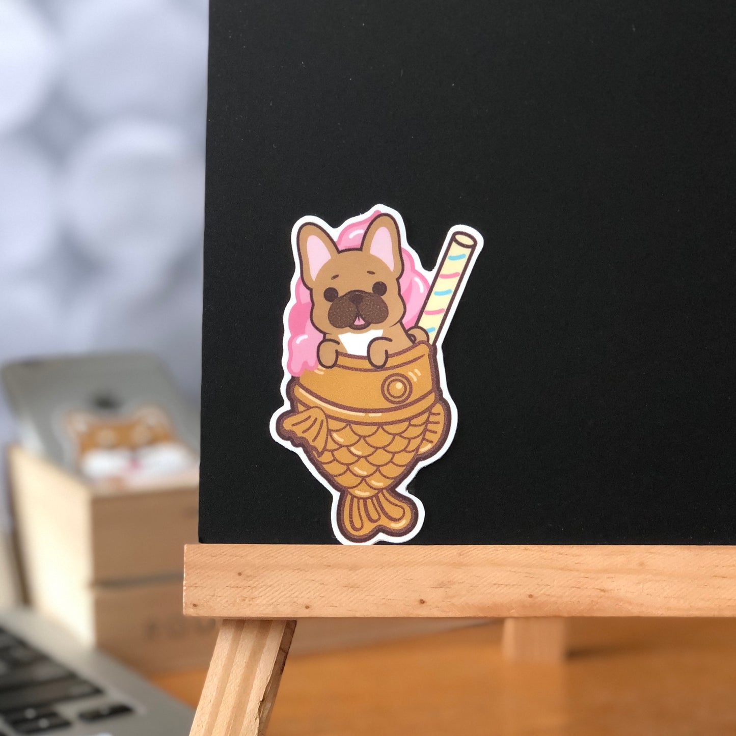 Frenchie Stickers-Taiyaki Ice-cream 法鬥貼紙-鯛魚雪糕