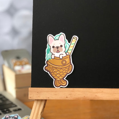 Frenchie Stickers-Taiyaki Ice-cream 法鬥貼紙-鯛魚雪糕