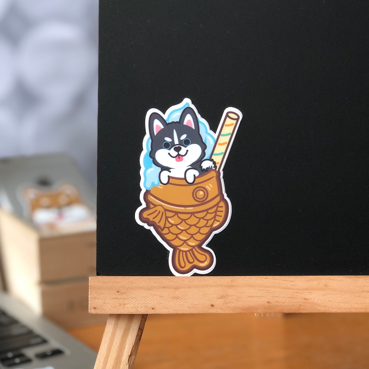 Husky Stickers-Taiyaki Ice-cream 雪橇狗貼紙-鯛魚雪糕